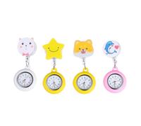 FRCOLOR 4piezas Reloj De Enfermera Colgante De Aleación Reloj De Bolsillo De Enfermera Dije Diseño De Dibujos Animados para Uso Hospitales y Clínicas
