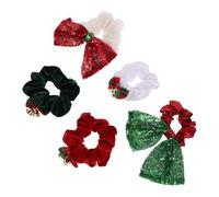 FRCOLOR 5 Accesorios Navideños Para El Cabello Coleteros Gomas Para El Pelo Cintas Elásticas Para El Cabello Ideales Para Halloween Y Fiestas Navideñas