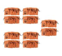 FRCOLOR 5 Juegos Bolsa De Dulces Bolsas De Arpillera De Halloween Bolsas De Dulces De Halloween Bolsas Transparentes Con Asas Bolsas De Fiesta Golosinas Bolsitas Orange Lino 25 Piezas * 5