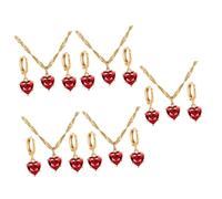 FRCOLOR 5 Juegos Conjunto de Joyería de Mujer Incluye Pendientes Colgantes Elegantes y Collar de Accesorio Clásico Circonita Ocasiones Especiales