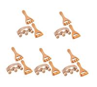 FRCOLOR 5 Juegos Conjunto De Masajeador Massage Roller Masajeador De Pies Revestimientos Perchas Para Pantalones Masajeadores Faciales Masajeador De Rodillos Rodillo De Masaje 3 Piezas * 5