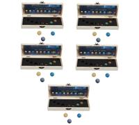 FRCOLOR 5 Juegos De Solar De Cristal Decoración De Escritorio De Oficina Planeta Redondo Piedra Colección De Planetas Nueve Piedras Planetarias Decoraciones De Escritorio