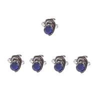 FRCOLOR 5 Piezas Anillo de cambio de Color sentimiento anillo de humor anillos de animales anillos de moda delfín joyas de humor para mujeres anillos ajustables para niñas Aleación de zinc