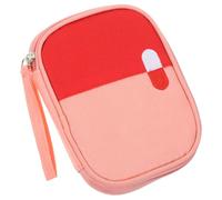 FRCOLOR 5 Piezas Botiquín De Primeros Auxilios De Mano Mini Bolsa Portátil Bolsa De Primeros Auxilios Vacía Inserto Organizador De Mini Mochila Equipo Bolsas De Medicina Tela Oxford Rosa