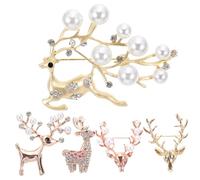 FRCOLOR 5 Piezas Broche de Aleación para Mujer Diseño de Navideño Decoración Festiva para Abrigos y Ropa Accesorios Duraderos y Elegantes para Originales