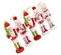FRCOLOR 5 Piezas Colgante de Figura de Madera para Adorno Navideño, Ligero y Fácil de Colgar, Adecuado para Ventana u Oficina en Navidad