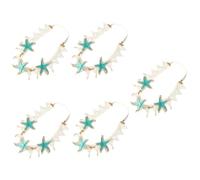 FRCOLOR 5 Piezas diadema con estrella Accesorio fotos cabeza flor boda damas diademas tocado estrella mar diadema playa verano chica Venda Sirena