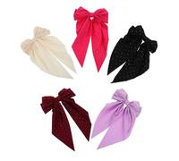 FRCOLOR 5 Piezas pasador de pelo con lazo de diamantes de imitación Drinestone Big Hair Bows tocado de bowknot Barrette de reverencia de rehinestas Girlas de rehinestone Bows alfiler metal