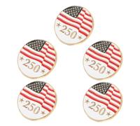 FRCOLOR 5 Piezas Pins Bandera Americana Broches Patrióticos para Ropa Mochila Sombrero Accesorios Usa Celebración Día Independencia Recuerdo Veteranos