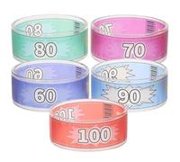FRCOLOR 5 Piezas Pulseras de Plástico para Eventos con Sistema de Puntuación para para Conciertos Fiestas y Accesorios para Maquinas de