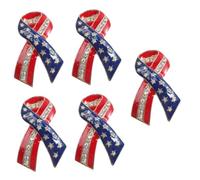 FRCOLOR 5 Piezas ramillete de broche Decoración de ropa insignias de estilo americano broche decorativo accesorio de vestir pin de solapa del día de la independencia aleación