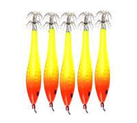 FRCOLOR 5 Piezas Señuelos para Calamares de Plástico Luminosos Amarillos