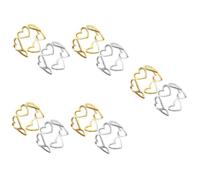 FRCOLOR 5 Series Anillo Abierto Amar Corazones Anillos Anillo De Corazón Anillos Para El Corazón De Las Mujeres Anillo De Mujer Anillos Femeninos Cobre 2 Piezas X 5