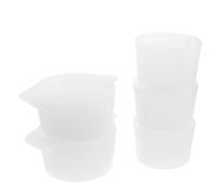 FRCOLOR 5 Vasos Mezcladores de Silicona para Pintura Artística, Taza Dividida para Resina Epoxi, Moldes de Dados para Mezcla de Colores, Reutilizables y Duraderos, Ideales