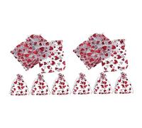 FRCOLOR 50 Pcs bolsa con cordón de corazón pequeñas bolsas de Bolsas de de boda bolsos de fiesta bolsos fiesta bolsas de dulces con cordón bolsas de dulces de boda organdí