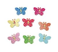 FRCOLOR 50 Piezas Botones de Madera Decorativos y Prácticos para Manualidades y Costura, 2 Agujeros, Surtido para Proyectos de Bricolaje y Tejido Color Aleatorio
