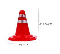 FRCOLOR 50 Piezas de Tráfico de Plástico para Maqueta Conos y Barricadas para Simulación y Enseñanza Vial Accesorios Duraderos y para Decoración de Mesas de Arena