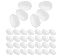 FRCOLOR 50 Piezas Unidades Huevos de Espuma Sólidos para Pintar Decoración DIY Pascua para Manualidades Infantiles Blancos para Festivales y Proyectos Creativos