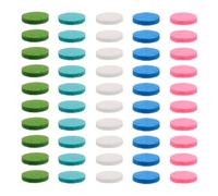 FRCOLOR 50 Unidades Almohadillas Aromáticas de Fibra de Algodón Reutilizables y Redondas para Pulseras y Clips de Ventilación de Coche, Ideales para Difusores de Aceites Esenciales en Casa