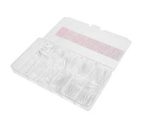 FRCOLOR 500 Piezas De Puntas De Uñas De Ataúd De Plástico Transparente Cobertura Completa Uñas Postizas De Gel Acrílico Extensiones De Uñas DIY Para Salón De Uñas Suministros De