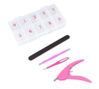 FRCOLOR 500piezas Kit De Uñas Acrílicas Herramientas De Manicura De Uñas Unidades Fácil Almacenamiento