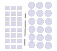 FRCOLOR 56 Piezas Herramienta De Paleta De Colores Paleta Magnética Vacía Para Sombras De Ojos Cuadrada y Redonda De Metal Con Espátula Vacía Adhesivo Cosmético