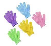 FRCOLOR 5pares Guantes Exfoliantes Baño Dedos Manoplas Para Baño Guante Cepillo Corporal
