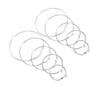 FRCOLOR 5pares Pendientes Exagerados Personalizados Pendientes Redondos De Metal Para Mujer Llamativos Para Fiestas