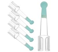 FRCOLOR 5piezas Cabeza De Cuchara Para Oreja De Repuesto Tapones De Transparente Pc Para Limpieza De Oídos Herramienta De Eliminación De Cerumen Para Uso Doméstico