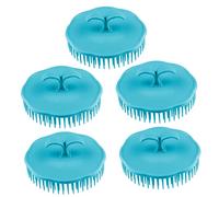 FRCOLOR 5piezas Cepillo Para Champú Redondo De Plástico Cepillos Para Masaje Del Cabelludo Antipruriginoso Herramienta De Para Baño y Ducha