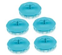 FRCOLOR 5piezas Cepillo Para Champú Redondo De Plástico Peine De Masaje Antipruriginoso Cabelludo Herramienta De Para Doméstico Baño Ducha