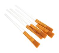 FRCOLOR 5piezas Cepillo Para Mascarilla Facial De Mango Transparente Brocha Para Mascarilla Facial De Cabeza Amarilla Herramienta De Maquillaje y Cosmética Para Uso Diario Cuidado Piel