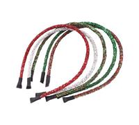 FRCOLOR 5piezas Diadema Navideña Purpurina Decorativa y Delicada para Fiestas de Navidad