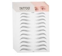 FRCOLOR 5piezas Pegatinas Para Cejas Negras Temporales Impermeables Efecto Pelo Natural Unidades Para Maquillaje De Cejas