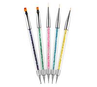 FRCOLOR 5piezas Pluma Perforadora De Mango De Brillo Pincel Para Decoración De Uñas Para Pintura De Uñas