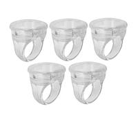 FRCOLOR 5piezas Taza De Color Transparente Para Anillos De Tinta Accesorios De Maquillaje Tazas De Pigmento Para Anillos De Maquillaje Uso Salones De Belleza