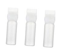 FRCOLOR 6 herramientas de peluquería, botella de tinte para el cabello con peine, botella aplicadora para botellas de tinte para el cabello, botella de medicina blanca