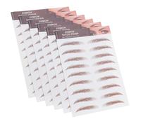 FRCOLOR 6 Hojas Pegatinas Para Cejas Calcomanía De Transferencia De Agua Para Cejas Adhesivo Temporal Práctica De Maquillaje Uso Natural y Auténtico Por Paquete