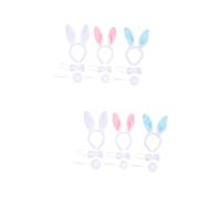 FRCOLOR 6 Juegos De Trajes Para Actuaciones En Escenario Diademas Trajes Pajarita Diadema Rosa Tocado De Actuación De Animales Accesorios Para El Cabello De Cosplay De Conejo