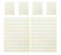 FRCOLOR 6 Láminas de Pegatinas Adhesivas Dobles para Uñas Postizas Transparentes Ovaladas sin Marcas Soporte para Decoración y Guía de Consejos Franceses Herramientas para Manicura