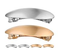 FRCOLOR 6 Pasadores Ovalados de Metal Pelo para Mujer, Clips Franceses Elegantes y Resistentes, Aplicación Rápida, Ideales para Bodas y Fiestas