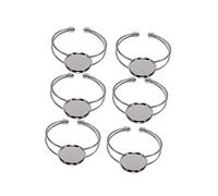 FRCOLOR 6 Piezas Base De La Pulsera Brazalete En Ajustable Encantos Haciendo Amuletos Para Hacer Joyas Cadenas Para Hacer Joyas Chapado Cuentas Para Hacer Joyas Silver