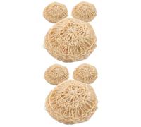 FRCOLOR 6 Piezas Bola De Baño De Limpieza Lavar Bolas De Esponja De Lufa Exfoliante Cepillo De Esponja Vegetal Natural Red Exfoliante Africana La Burbuja Toallita De Baño Sisal