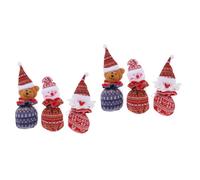 FRCOLOR 6 Piezas Bolsas de de Nochebuena christmas bag Bolsas para presentes navideños bolsa de navidad bolsa de de vacaciones bolsa de tejer bolsa de muñeca de navidad