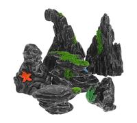 FRCOLOR 6 Piezas Cavernas de Piedra de Resina Natural para Acuarios Refugio Realista para Bettas y Camarones Accesorios de Jardín de Hadas