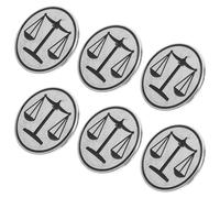 FRCOLOR 6 Piezas colgante de justicia pin de solapa para hombres broche de estudiante de derecho abogado pines broche divertido de abogado pin de solapa de estudiante de derecho Black
