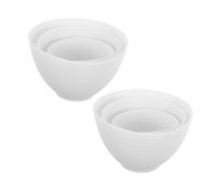 FRCOLOR 6 piezas Cuencos Faciales de Silicona Reutilizables Anti-caída Resistentes y Fáciles de Limpiar para Mascarillas Faciales Mezclas de Cuidado de Piel y Tratamientos Capilares Casa