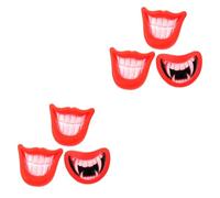 FRCOLOR 6 Piezas dentaduras de Vampiro Juguetes de Cosplay de Halloween Juguetes para Perros pequeños Juguete Perro pequeño Juguetes de Silicona para Perros Perro Jugando Juguete Mascota