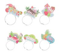 FRCOLOR 6 Piezas Diademas para Fiesta de Playa Juego de Decorativas para Mujeres Accesorios Temáticos de Verano para Fiestas Hawaianos