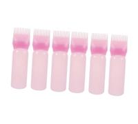 FRCOLOR 6 Piezas frasco de medicina botella para aplicar champú botella aplicadora de raíces para el cabello aceite champú para cabello teñido peine botella de raíz cuidado lecito alimento